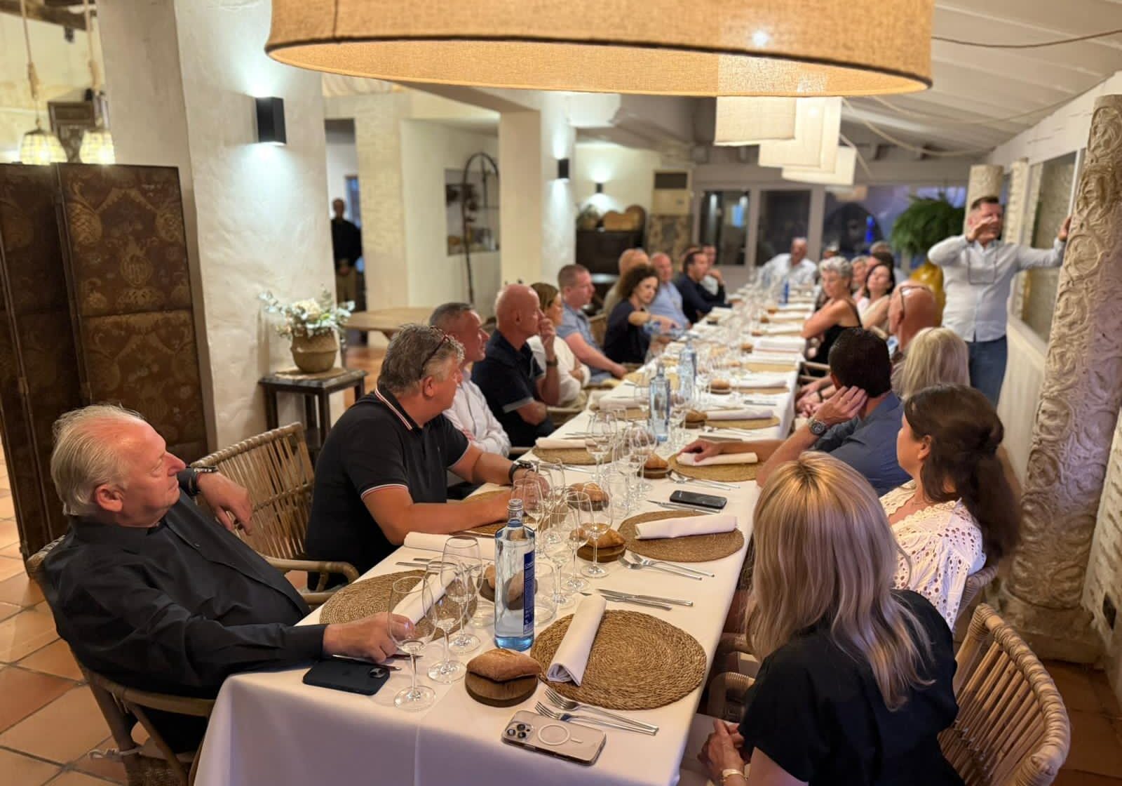 Wine Rally, Rally Damics; Dinner Gathering around the table The day ends around one long table.
