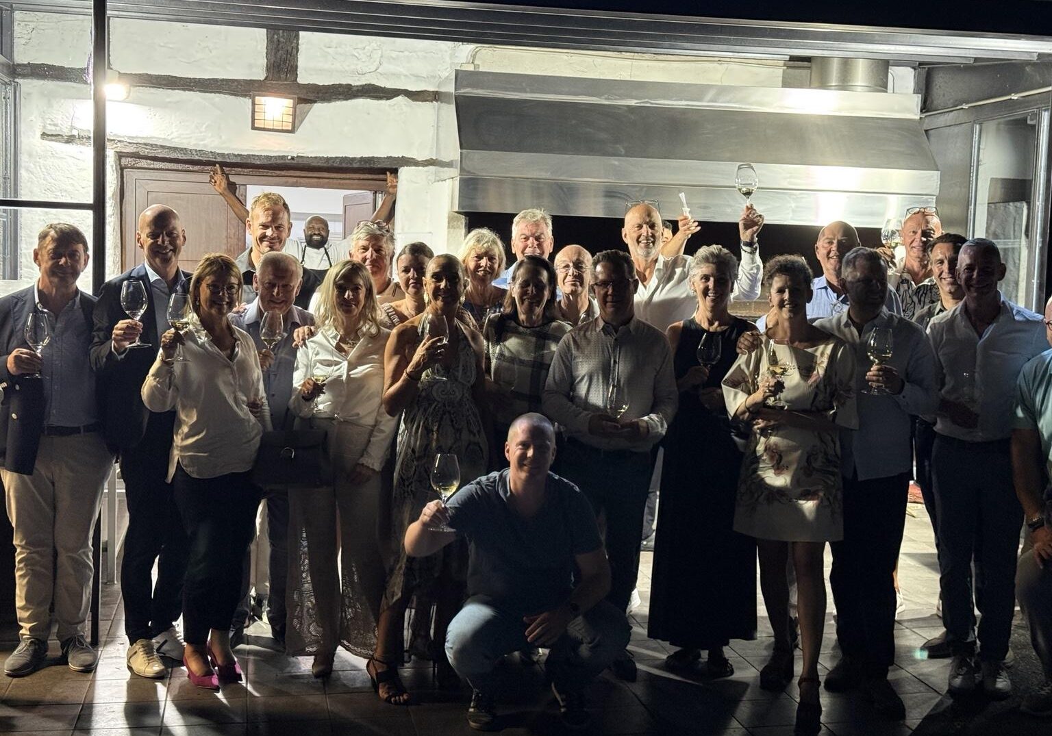 Wine Rally, Rally Damics; The closing dinner Glasses are raised and memories shared.